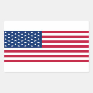 Adesivo Retangular Bandeira Americana