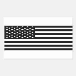 Adesivo Retangular Bandeira Americana do Blackout