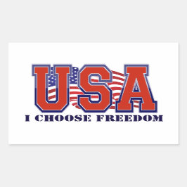 Adesivo Retangular Bandeira Americana EUA Liberdade Patriota