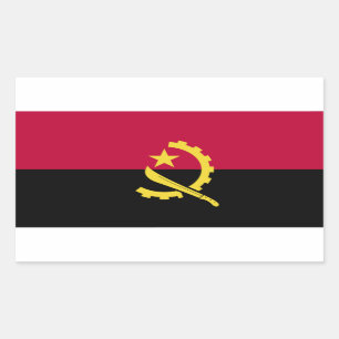 Adesivo Retangular Bandeira Angola