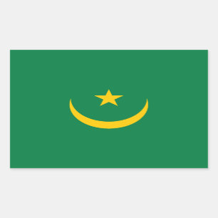 Adesivo Retangular Bandeira Antiga da Mauritânia