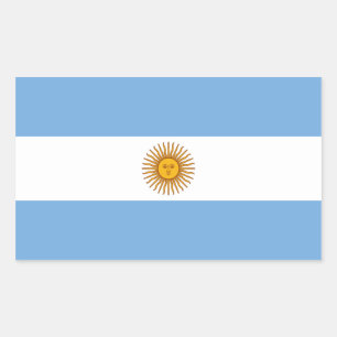 Adesivo Retangular Bandeira Argentina/Argentina