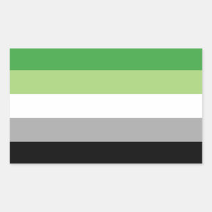 Adesivo Retangular bandeira aromantic
