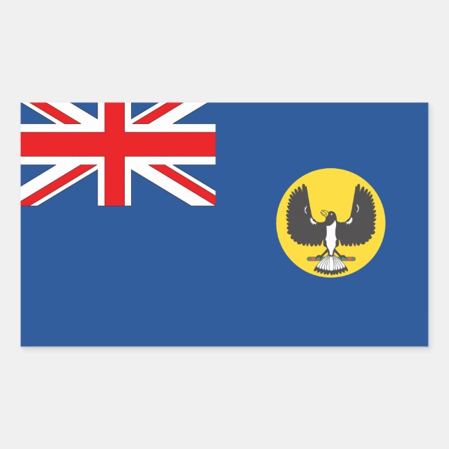 Adesivo Retangular Bandeira australiana do Sul da Austrália (Frente)