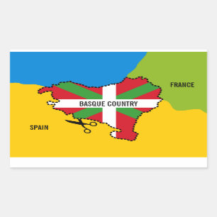 Adesivo Retangular Bandeira Basque Ikurriña, independência Basque d