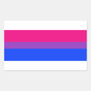 Adesivo Retangular Bandeira bissexual do orgulho