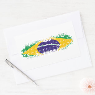 Adesivo Retangular bandeira brasileira