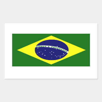 Adesivo Retangular Bandeira brasileira