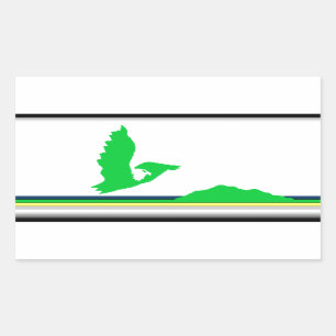 Adesivo Retangular Bandeira bretão da ilha do cabo (Canadá Nova