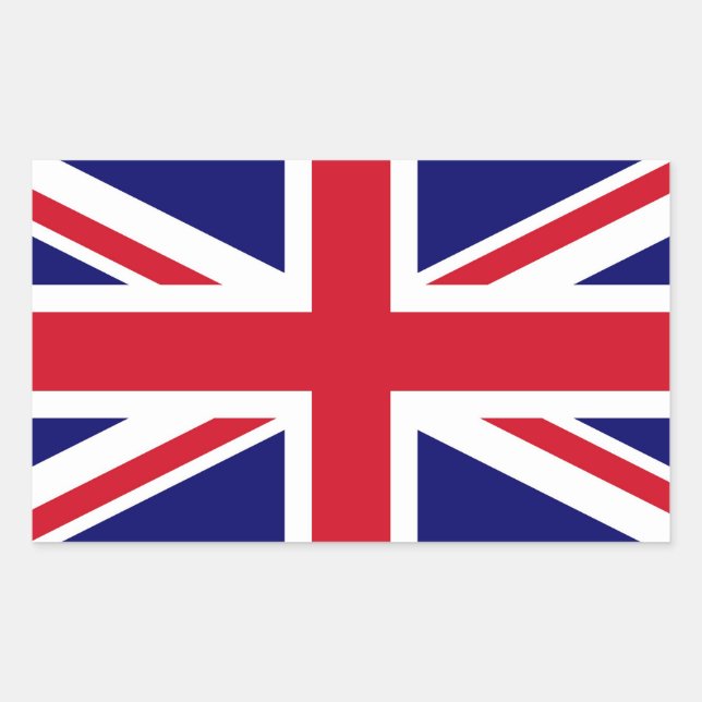Adesivo Retangular Bandeira Britânica (Frente)