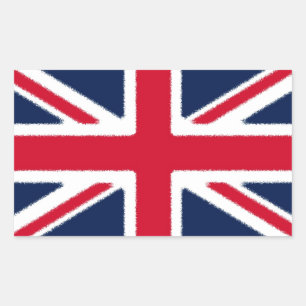 Adesivo Retangular Bandeira Britânica