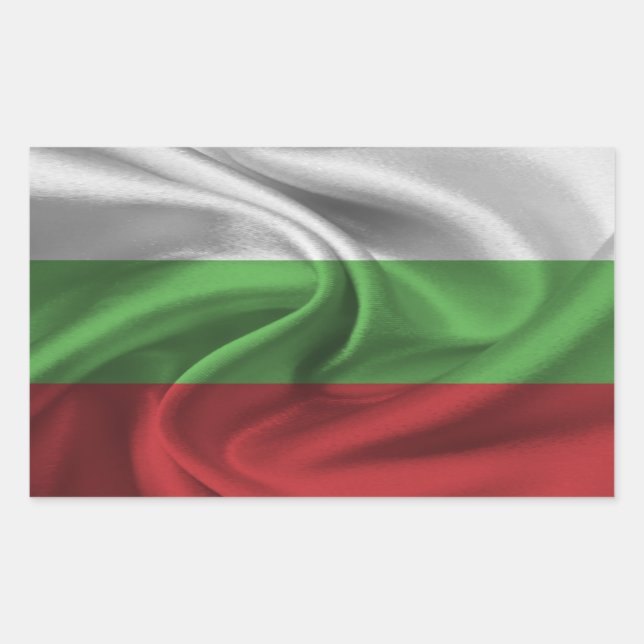 Adesivo Retangular Bandeira Bulgária (Frente)