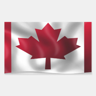 Adesivo Retangular Bandeira canadense