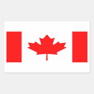 Adesivo Retangular Bandeira canadense