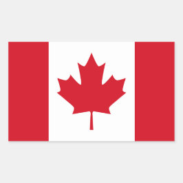 Adesivo Retangular Bandeira canadense