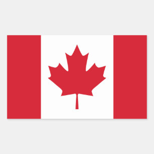 Adesivo Retangular Bandeira canadense