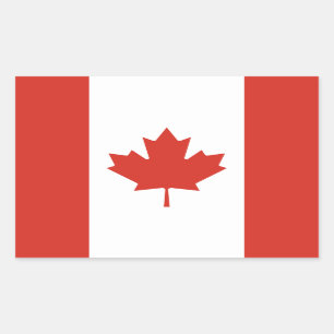 Adesivo Retangular Bandeira Canadense Patriótica