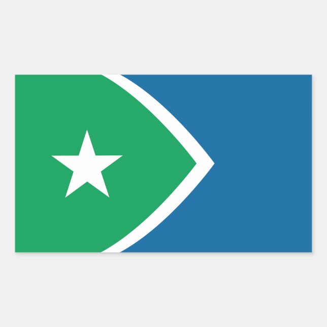 Adesivo Retangular Bandeira Cedar Rapids, Iowa (Frente)