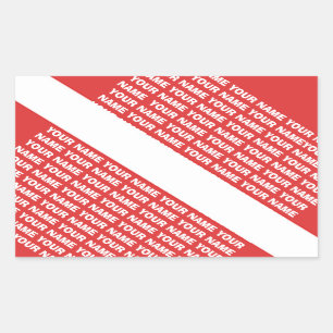 Adesivo Retangular Bandeira CONHECIDA FEITA SOB ENCOMENDA do SÍMBOLO