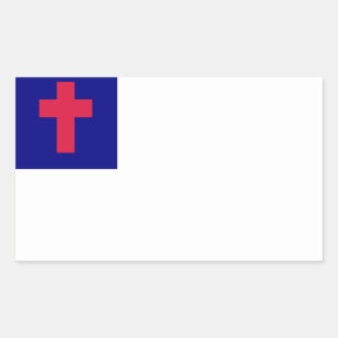 Adesivo Retangular Bandeira cristã