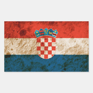 Adesivo Retangular Bandeira croata áspera