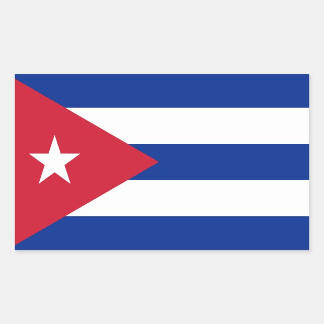 Adesivo Retangular Bandeira cubana, Bandeira de Cuba (Frente)