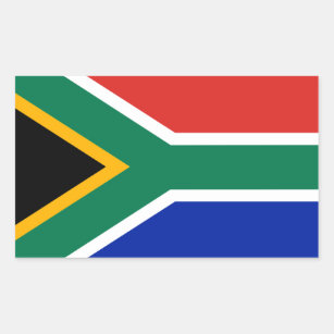 Adesivo Retangular Bandeira da África do Sul