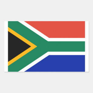 Adesivo Retangular Bandeira da África do Sul