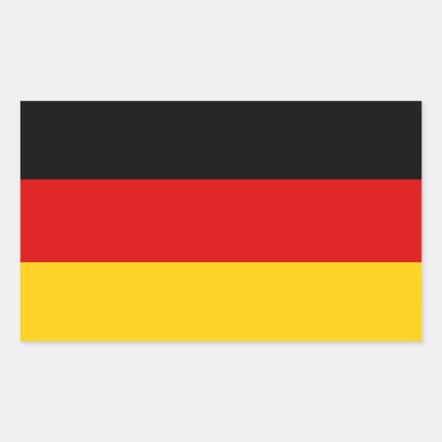 Adesivo Retangular Bandeira da Alemanha (Frente)