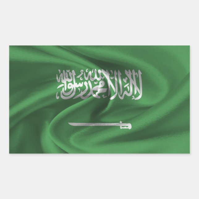 Adesivo Retangular Bandeira da Arábia Saudita (Frente)
