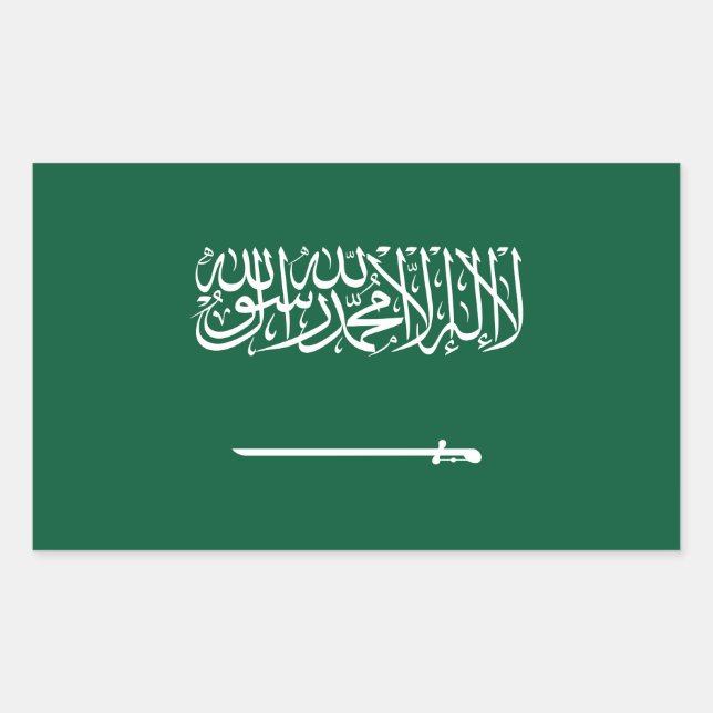 Adesivo Retangular Bandeira da Arábia Saudita (Frente)