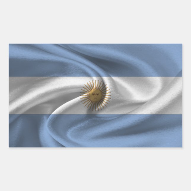 Adesivo Retangular Bandeira da Argentina (Frente)