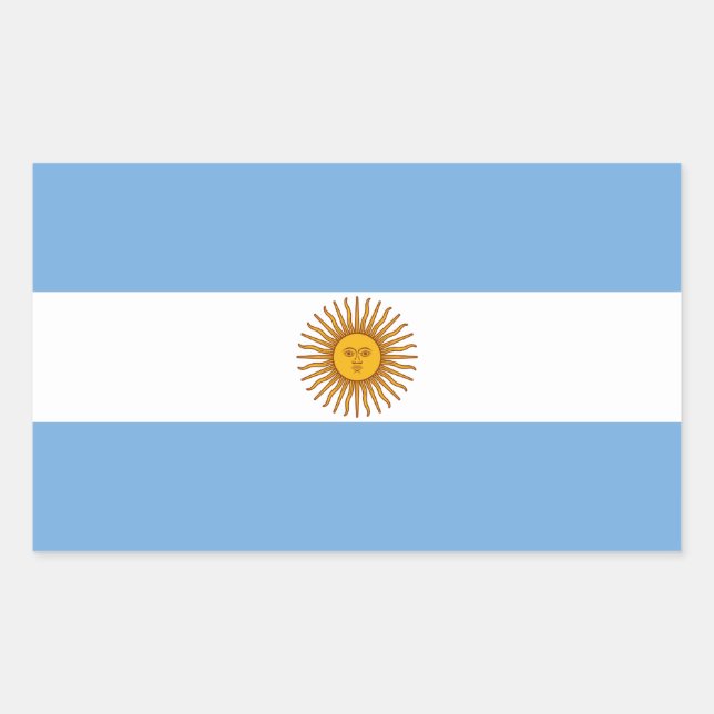 Adesivo Retangular Bandeira da Argentina (Frente)