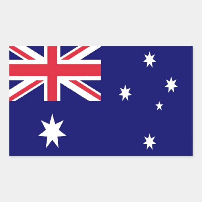 Adesivo Retangular Bandeira da Austrália (Frente)
