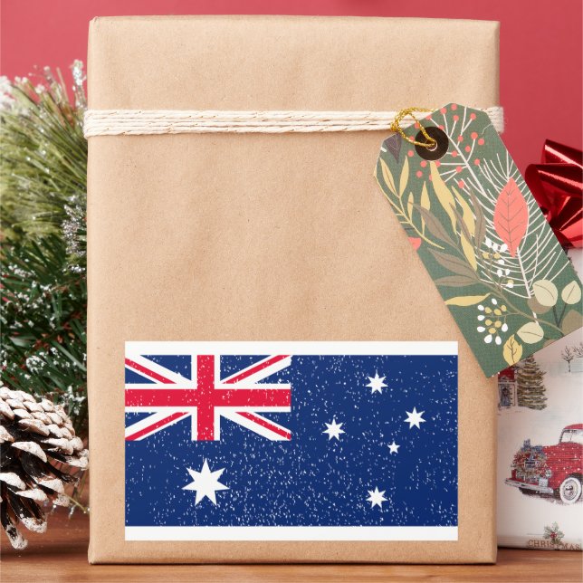 Adesivo Retangular Bandeira da Austrália, colheita (Feriado)