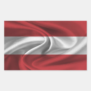 Adesivo Retangular Bandeira da Áustria