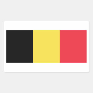 Adesivo Retangular Bandeira da Bélgica