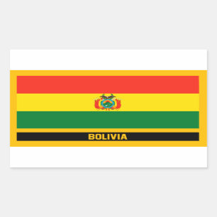 Adesivo Retangular Bandeira da Bolívia