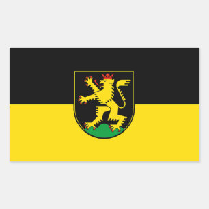 Adesivo Retangular bandeira da cidade de Heidelberg símbolo da Aleman