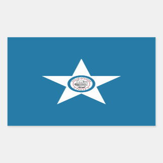 Adesivo Retangular Bandeira da cidade de Houston, Texas Rectangular S