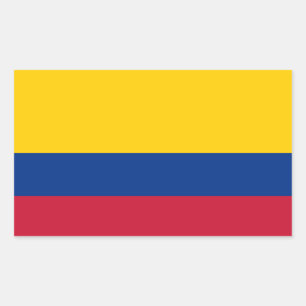 Adesivo Retangular Bandeira da Colômbia