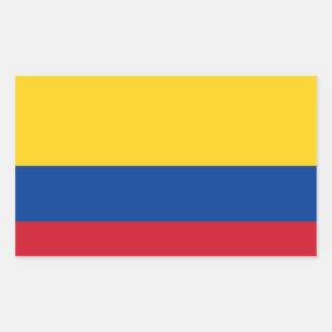 Adesivo Retangular Bandeira da Colômbia