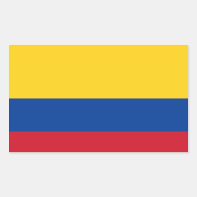 Adesivo Retangular Bandeira da Colômbia (Frente)