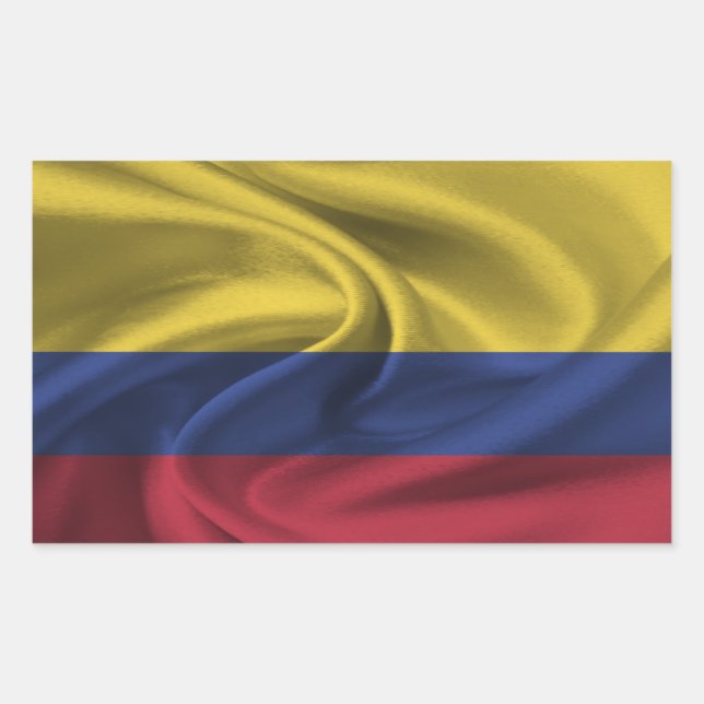 Adesivo Retangular Bandeira da Colômbia (Frente)