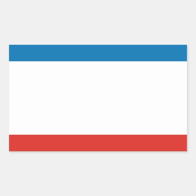 Adesivo Retangular Bandeira da Crimeia (Frente)