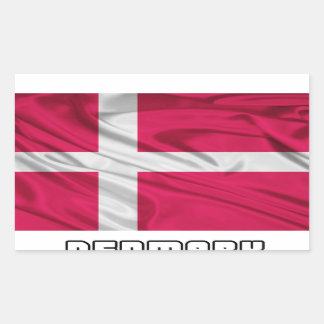 Adesivo Retangular Bandeira da Dinamarca