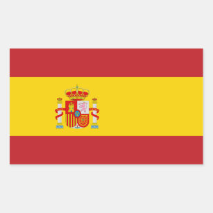Adesivo Retangular Bandeira da espanha