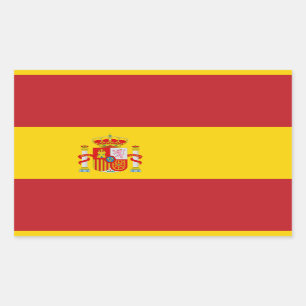 Adesivo Retangular Bandeira da Espanha