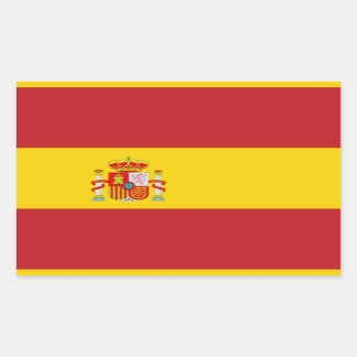 Adesivo Retangular Bandeira da Espanha