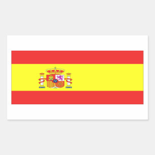 Adesivo Retangular Bandeira da espanha